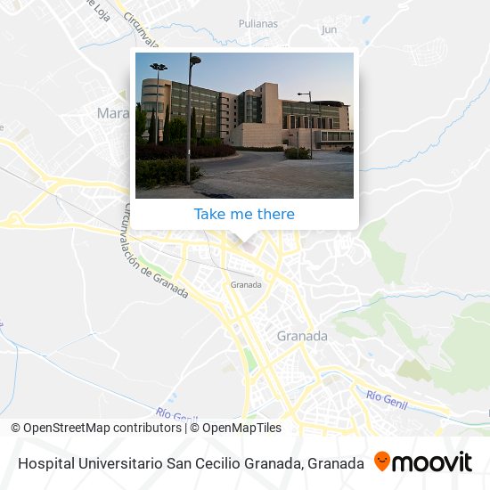 mapa Hospital Universitario San Cecilio Granada