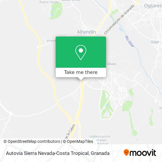 Autovía Sierra Nevada-Costa Tropical map