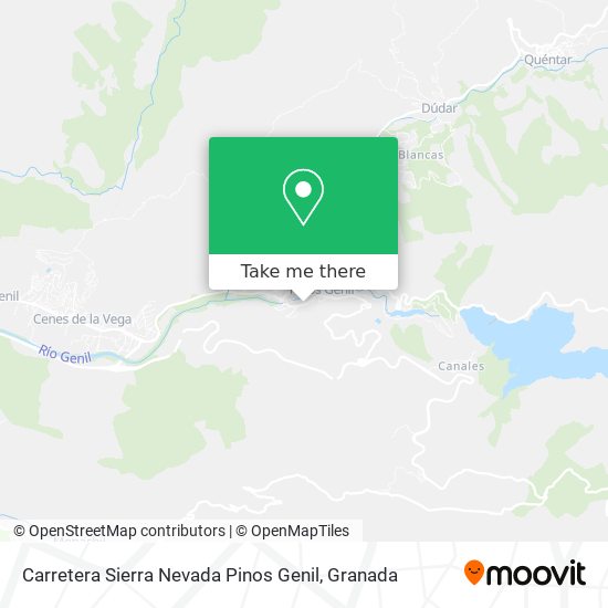 Carretera Sierra Nevada Pinos Genil map