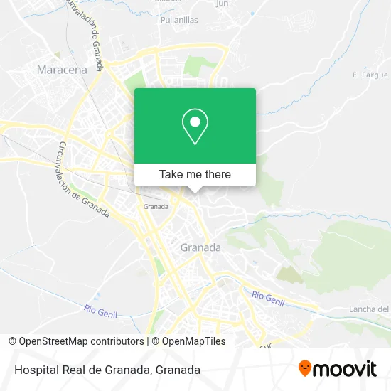 Hospital Real de Granada map