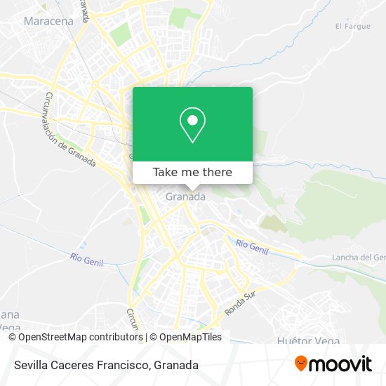 Sevilla Caceres Francisco map