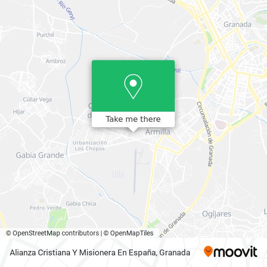 Alianza Cristiana Y Misionera En España map