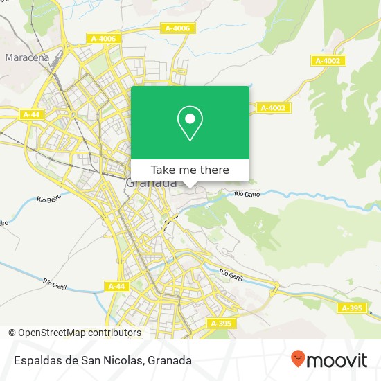 mapa Espaldas de San Nicolas