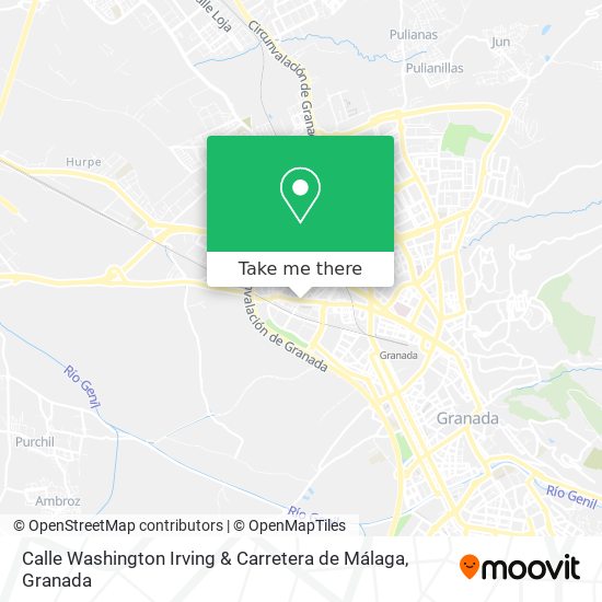Calle Washington Irving & Carretera de Málaga map
