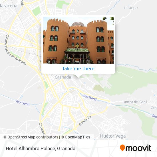 Hotel Alhambra Palace map