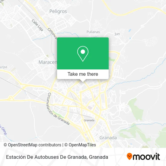 mapa Estación De Autobuses De Granada