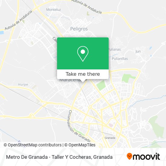 Metro De Granada - Taller Y Cocheras map