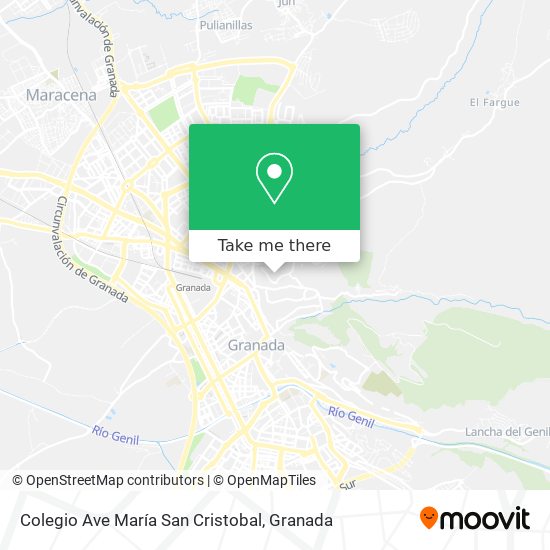 mapa Colegio Ave María San Cristobal