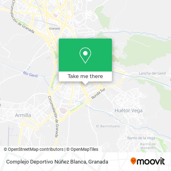 mapa Complejo Deportivo Núñez Blanca