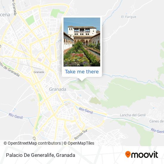 Palacio De Generalife map