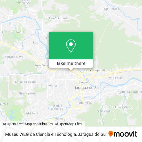 Mapa Museu WEG de Ciência e Tecnologia