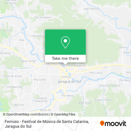 Mapa Femusc - Festival de Música de Santa Catarina