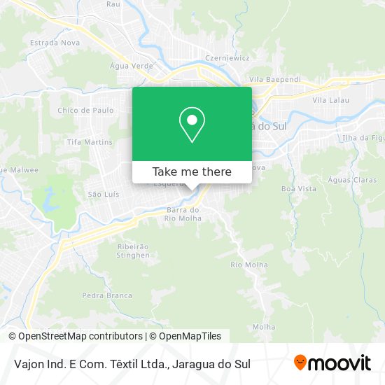 Vajon Ind. E Com. Têxtil Ltda. map