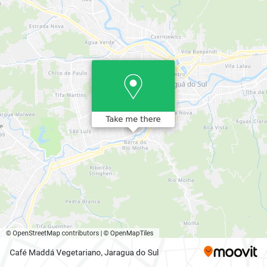 Mapa Café Maddá Vegetariano