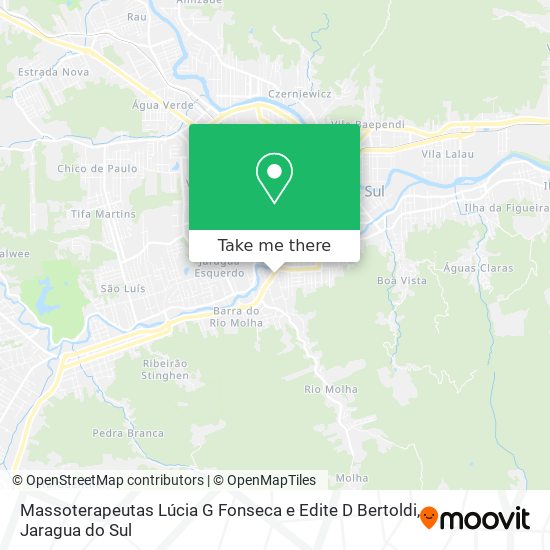 Mapa Massoterapeutas Lúcia G Fonseca e Edite D Bertoldi