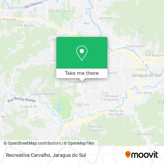 Recreativa Carvalho map