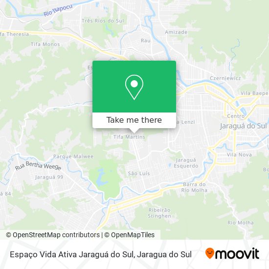 Espaço Vida Ativa Jaraguá do Sul map