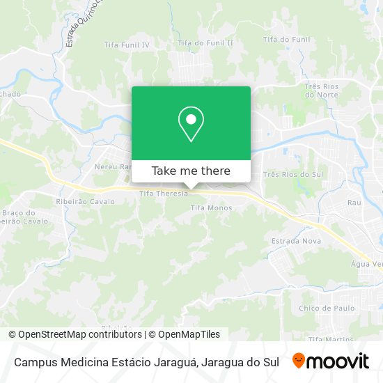 Mapa Campus Medicina Estácio Jaraguá