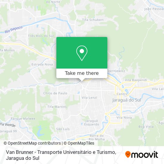 Mapa Van Brunner - Transporte Universitário e Turismo