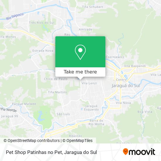 Pet Shop Patinhas no Pet map