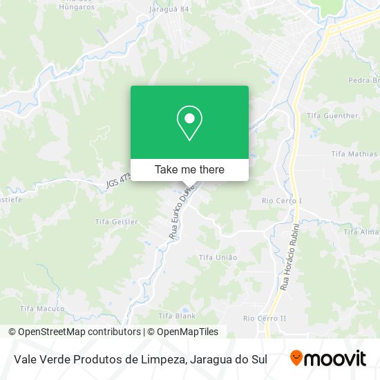 Mapa Vale Verde Produtos de Limpeza