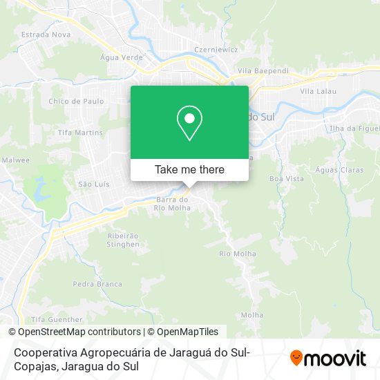 Mapa Cooperativa Agropecuária de Jaraguá do Sul-Copajas