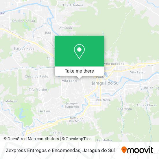 Mapa Zexpress Entregas e Encomendas