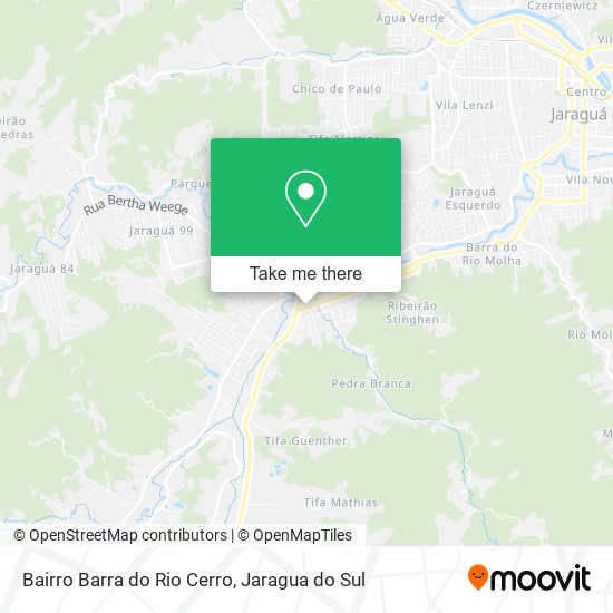 Bairro Barra do Rio Cerro map