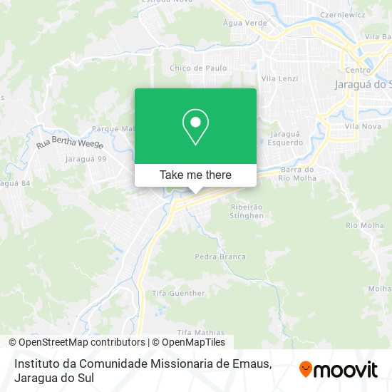 Mapa Instituto da Comunidade Missionaria de Emaus
