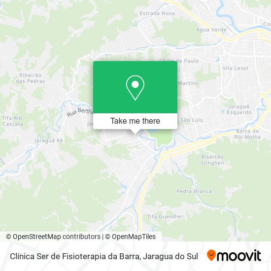 Mapa Clínica Ser de Fisioterapia da Barra