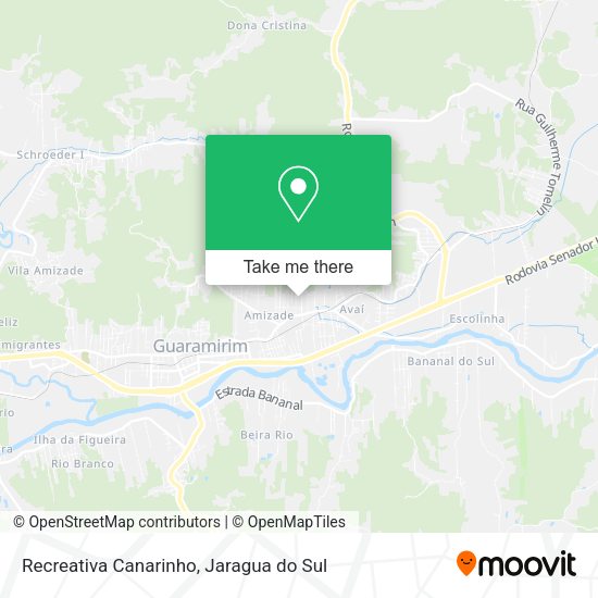 Recreativa Canarinho map