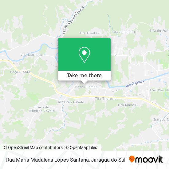 Mapa Rua Maria Madalena Lopes Santana