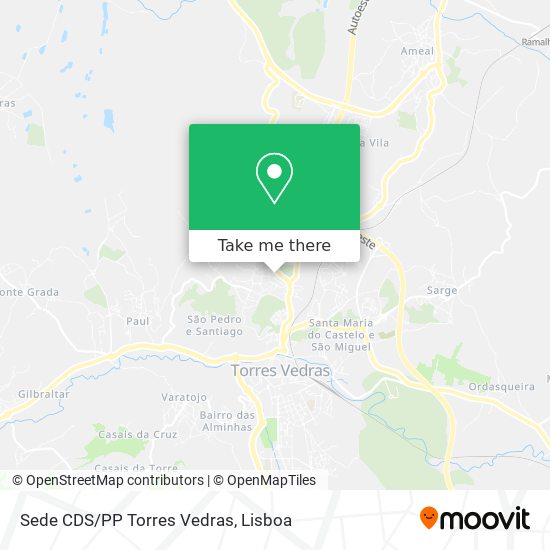 Sede CDS/PP Torres Vedras map