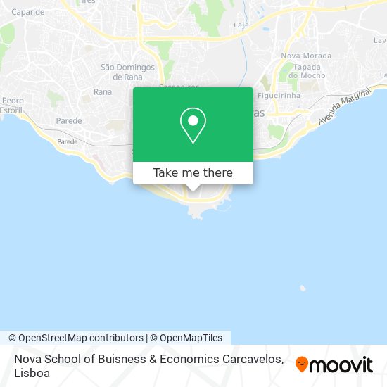 Nova School  of Buisness & Economics Carcavelos map