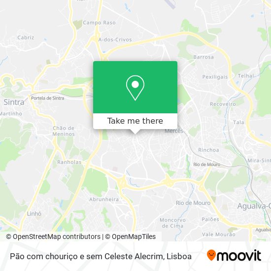 Pão com chouriço e sem Celeste Alecrim mapa