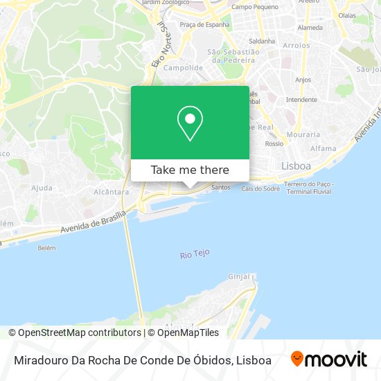 Miradouro Da Rocha De Conde De Óbidos map