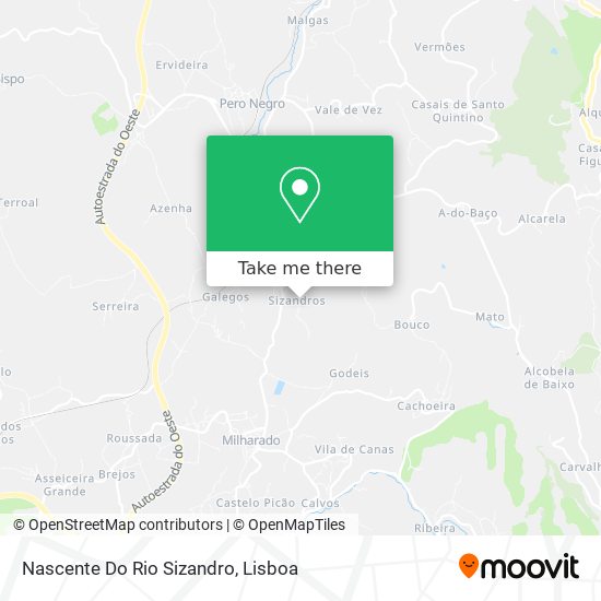 Nascente Do Rio Sizandro map