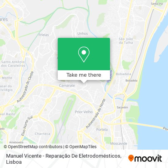 Manuel Vicente - Reparação De Eletrodomésticos map