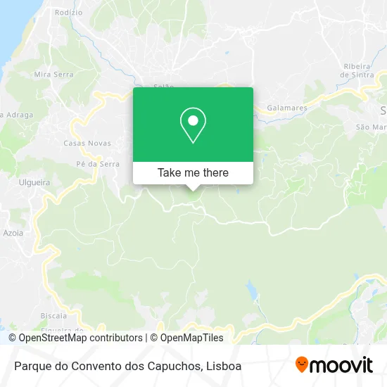 Parque do Convento dos Capuchos map