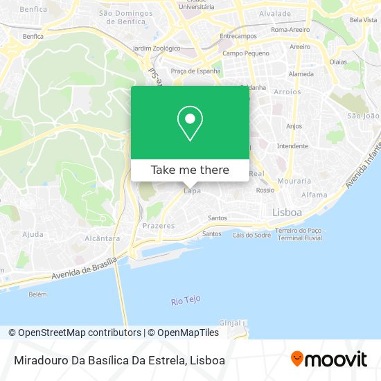 Miradouro Da Basílica Da Estrela map