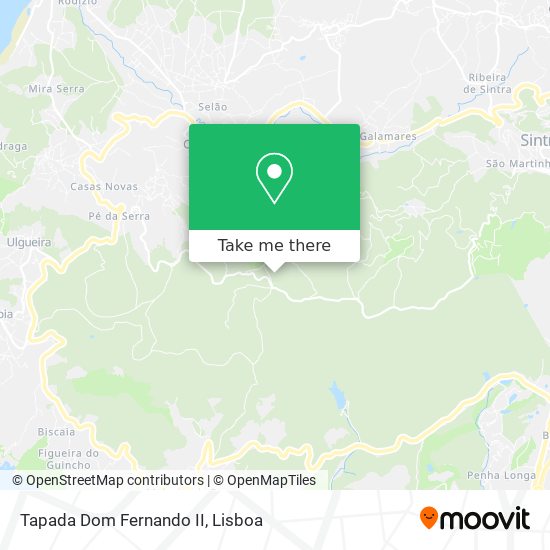 Tapada Dom Fernando II mapa