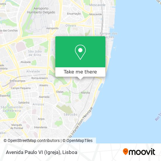 Avenida Paulo VI (Igreja) map
