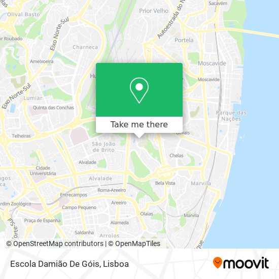 Escola Damião De Góis mapa