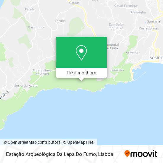 Estação Arqueológica Da Lapa Do Fumo mapa