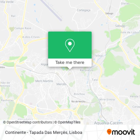 Continente - Tapada Das Merçês map