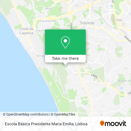 Escola Básica Presidente Maria Emília mapa