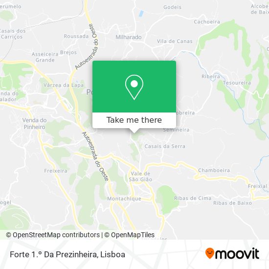 Forte 1.º Da Prezinheira map