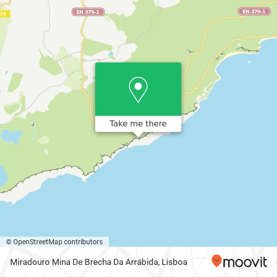 Miradouro Mina De Brecha Da Arrábida map