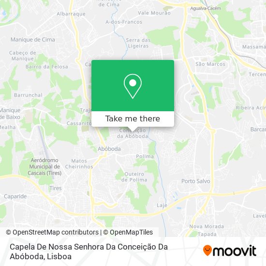 Capela De Nossa Senhora Da Conceição Da Abóboda map