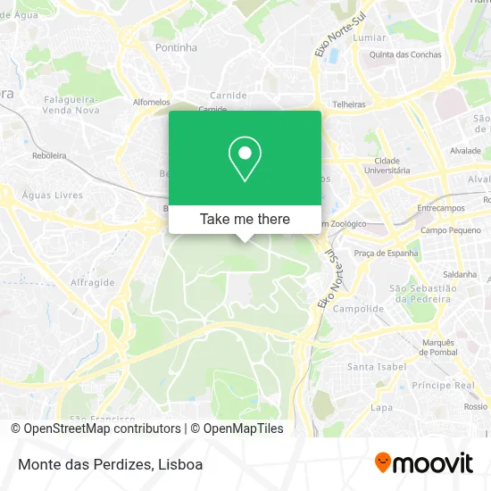 Monte das Perdizes map